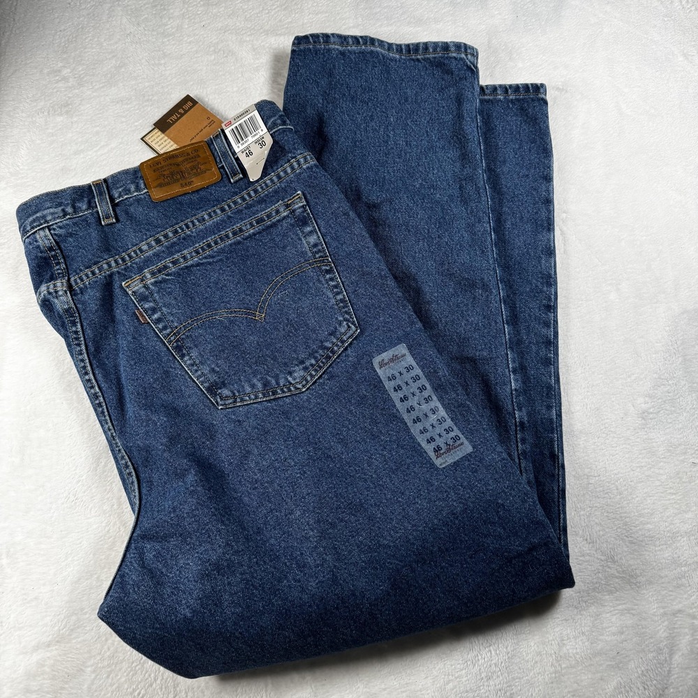 Levi's 540 Jeans Mens 46x30 Blue Relaxed Fit Big & Tall Red Tab Denim 5 Pocket